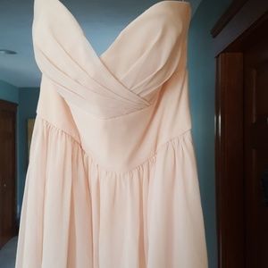 Prom bridesmaid blush pink dress